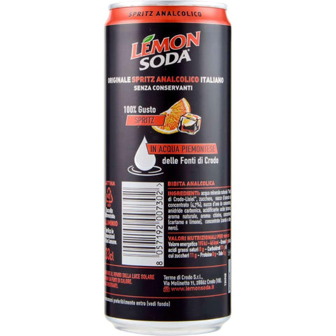 Lemonsoda Energy Drinks Lemonsoda Spritz Kohlensäurehaltiges Erfrischungsgetränk mit Orangensaft, 24 x 33 cl