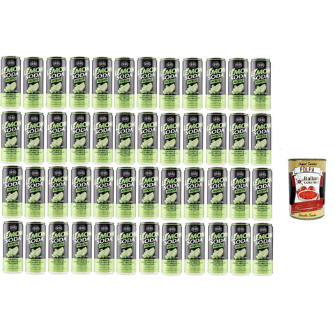 Lemonsoda Lemon Soda Mojito von Crodo - Limettensaft aus Süditalien - erfrischend fruchtig - EINWEG Dose 48x 330ml Original italienisch inkl. Italian Gourmet Polpa di Pomodoro 400g Dose