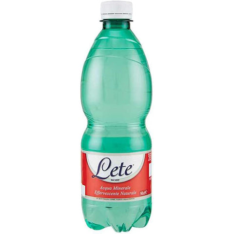 Lete Acqua Minerale Effervescente Naturales Mineralwasser, glitzernd, 0,5 l, italienisches Wasser, 24 Stück italienisch Original