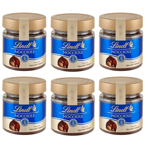 Lindt Schokoladenaufstrich Lindt Crema Spalmabile alle Nocciole Streichfähige Creme Streichcreme mit Haselnüssen 200 g Glas Feine Italienische Haselnüsse italienisch Original 8003340005089