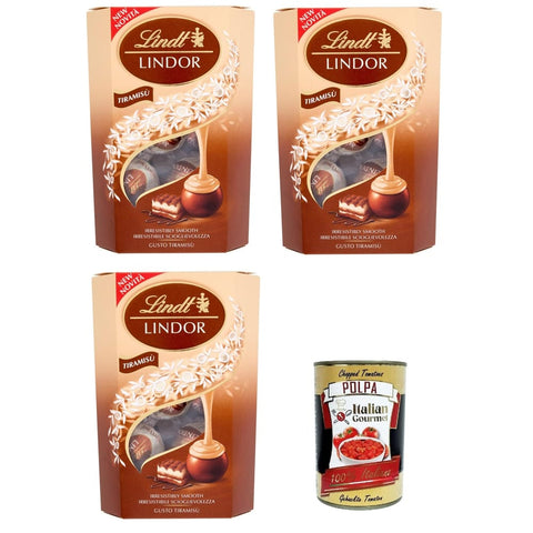Lindt Vielfaltspackungen Lindt Lindor Pralinen Tiramisu 3x200 g italienisch Original 7610400100335
