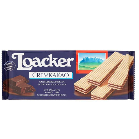 Loacker Wafer Cremkakao Waffel Mischung aus Kakao und Schokolade 175 g 3x italienisch Original Kekse