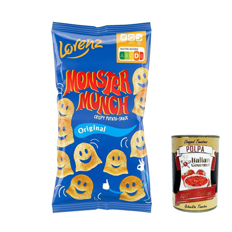 Lorenz Monster Munch Kartoffelsnack mit feiner Würzung 12x 75g italienisch Original