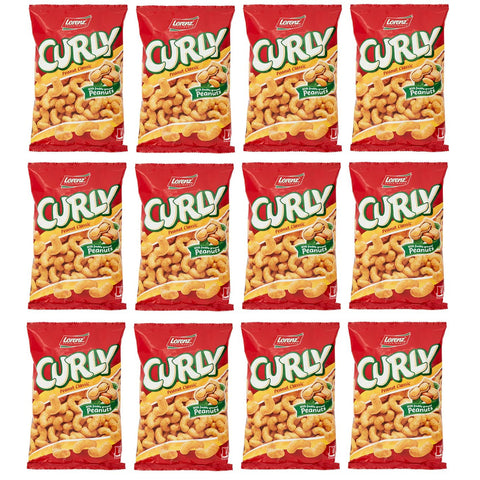 Lorenz Curly Peanut Classic Klassische Erdnüsse Salziger Snack mit Frischen Erdnüssen 60 g Beutel Perfekter Aperitif Snack italienisch Original