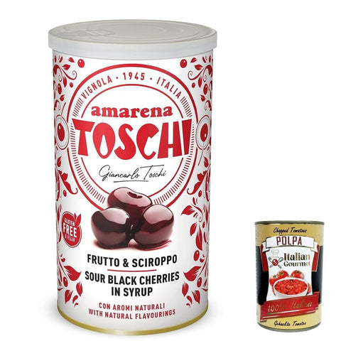 Lucgel Dessertsaucen Lucgel Toschi Amarena, Premium Qualität aus Italien, authentisches italienisches Kirschen Topping, 400 g italienisch Original 8008310030047