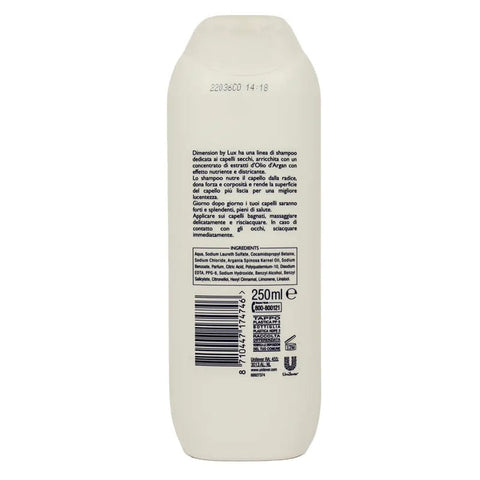 Lux Shampoos 12x Dimension by Lux 2 in 1 Shampoo e Balsamo Capelli Secchi Shampoo und Spülung mit Arganöl-Extrakt, 250 ml 8710447174746