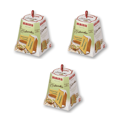Maina Brot & Backwaren Maina Pandoro il Golosone Pistacchio Pandoro mit Pistaziengeschmack 3x 750 g