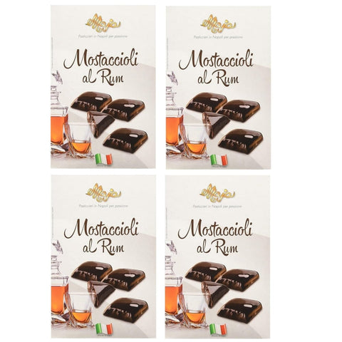Maja Mostaccioli Brot & Backwaren 4x Maja Mostaccioli al Rum Mostaccioli mit klassischem süßem Weihnachtsrum 200 Brot & Backwaren italienisch Original SONDERANGEBOT 8032804040014