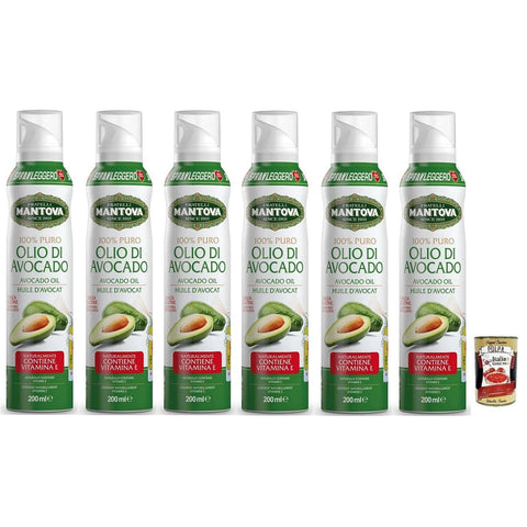 Mantova Fratelli Mantova Condimento all'Avocado 100% reines Avocadoöl Spray Sprühöl 6x 200ml italienisch Original