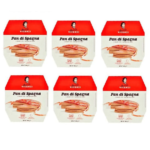 Matilde Vicenzi Biscuitkuchen 6x Matilde Vicenzi Il Pan Di Spagna 3 Basi 400 g Biscuitkuchen italienisch Original 8000350003890
