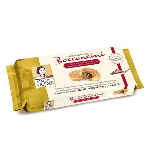 Matilde Vicenzi MilleFoglie Bocconcini Schoko - Italienisches Blätterteig Gebäck mit Cremefüllung 16er Pack ( ) 4463 16x125 g italienisch Original Kekse