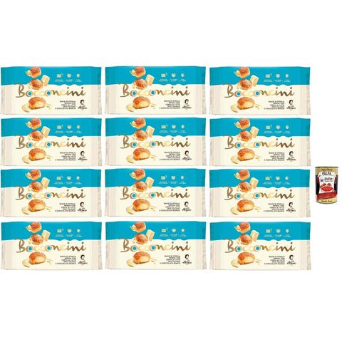 Matilde Vicenzi Snack Kuchen & Backwaren Matilde Vicenzi millefoglie Bocconcini al Latte e Cioccolato Bianco, Blätterteigbacken, knusprige und zarte, süße Snack, gefüllt mit Milch und weiße Schokoladecreme 12x 100g inkl. Italian Gourmet polpa 400g Original italienisch 8032804040014