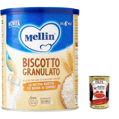 Mellin Biscottino Granulato 400 g 2x italienisch Original Pastasauce + kostenlos polpa 400 g