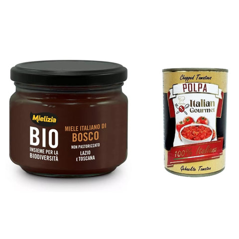 Mielizia Miele Di Honig Mielizia Miele Di Bosco Non pastorizzato Unpasteurisierter Waldhonig 300gr Original italienisch inkl. Italian Gourmet Polpa 400g 8032804040014