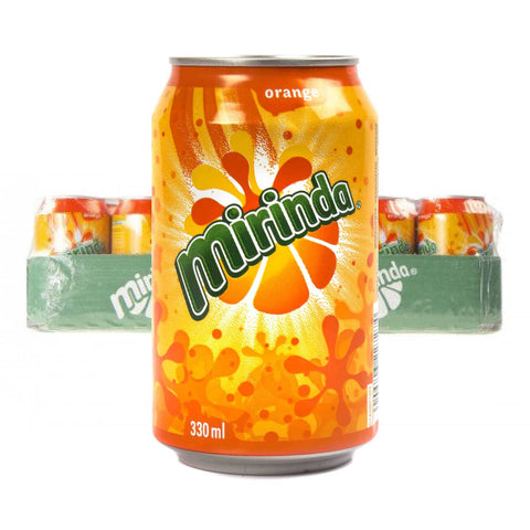 Mirinda Orange 24x 330 ml kohlensäurehaltige Limonade mit frisch, fruchtigem Orangengeschmack! italienisch Original