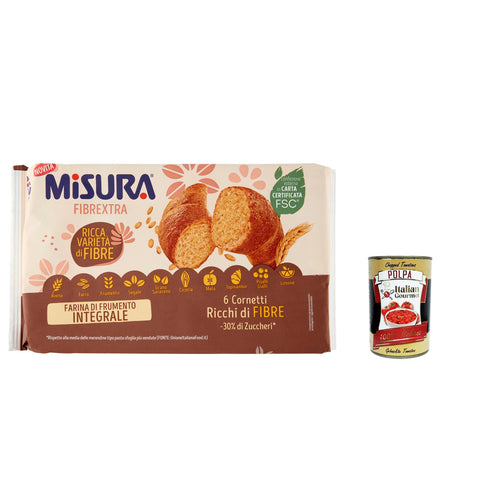 Misura Cornetti Integrali Classici Fibrextra Vollkorn Croissants mit Vollkornmehl 12x 246g italienisch Original