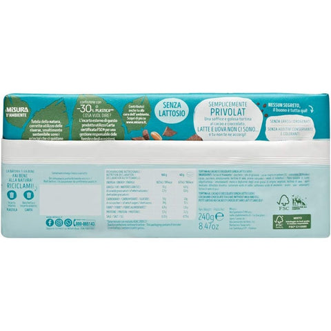 Misura Kekse 10x Misura Tortine al Cioccolato Privolat Schokoladenkuchen ohne Milch und Eier 240 g 8002590060961