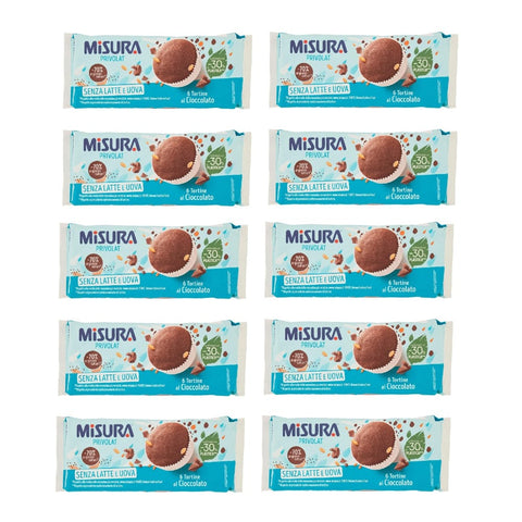 Misura Kekse 10x Misura Tortine al Cioccolato Privolat Schokoladenkuchen ohne Milch und Eier 240 g 8002590060961