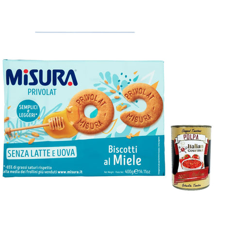 Misura Privolat al miele Honig kekse, ohne Milch und Eier, biscuit cookies 400 g italienisch Original