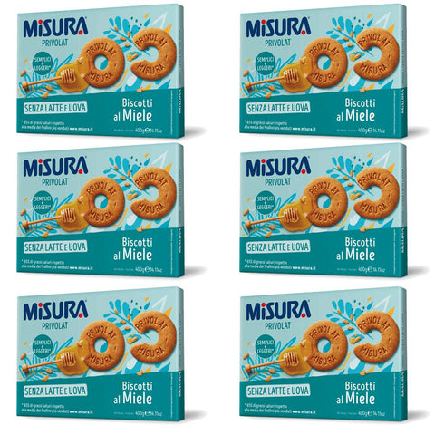 Misura Privolat kekse mit Honig ohne Milch & Eier biscuits cookies 6x400g Original italienisch