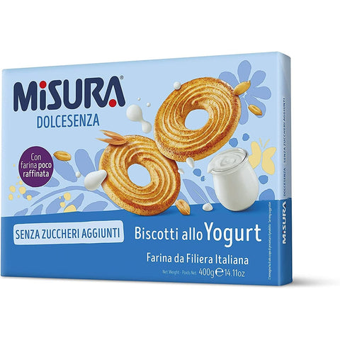 Misura Kekse Misura Dolcesenza kekse mit Joghurt ohne Zucker 400g biscuits cookies brioche 6x Original italienisch 8002590043544