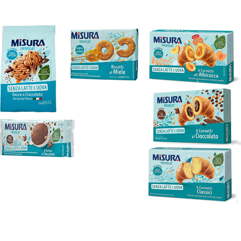Misura Privolat kekse mit Honig ohne Milch & Eier croissants kuchen biscuits cookies Testpaket Original italienisch