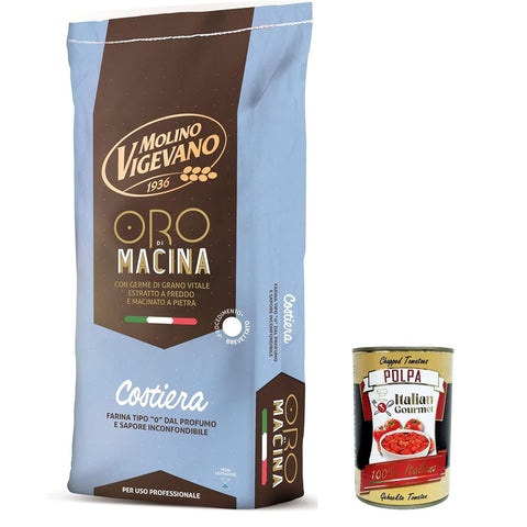 Molino Vigevano Costiera Oro "Typ 0" Mehl tagsüber ideal für herzhafte. Packung von 10 kg italienisch Original + kostenlos polpa 400 g