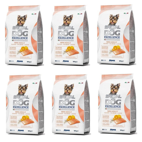Monge Special Dog Excellence Italian Superpremium Mini Adult Salmone Riso e Agrumi Lachs Reis und Zitrus 800 g 6x italienisch Original