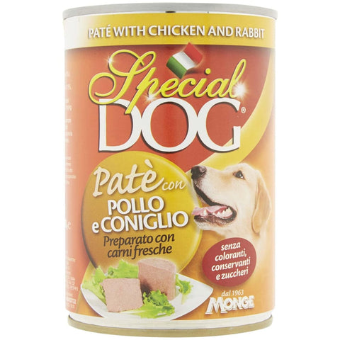 Monge Rollen Monge Special Dog Plate con Pollo e Coniglio, 1 Einheit Rollen italienisch Original 8009470001335