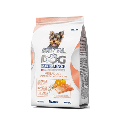 Monge Special Dog Excellence Superpremium Mini Adult Salmone, Riso e Agrumi Lachs 1x800g Original italienisch Reis