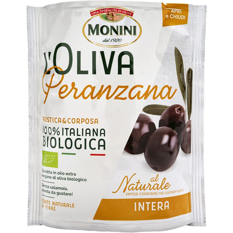 Monini Die Monini Peranzana OLIVE ganz schwarz. 100 % natürlich italienisch biologisch 150 g 6x italienisch Original Oliven