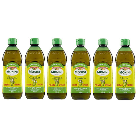 Monini Classico Premi e Spremi Olio Extra Vergine di Oliva Squeeze Natives Olivenöl Extra PET 6x 450ml Original italienisch