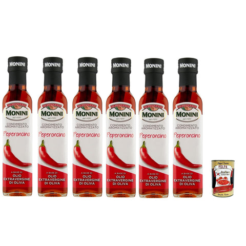 Monini Natives Olivenöl Extra mit Chili Geschmac 6x 250 ml italienisch Original