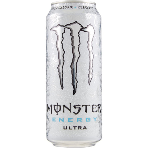48x Monster Energy Ultra Zero Zuccheri Zero Calorie Energiegetränk ohne zucker null Kalorien Leichter Geschmack, nicht zu süß, prickelnd und zitrisch 500 ml