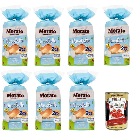Morato- Nuvolatte Brot Brot & Backwaren Morato- Nuvolatte Brot vom Typ „0“ mit Milch und Zucker 7x400gr Original italienisch inkl. Italian Gourmet Polpa 400g 8032804040014