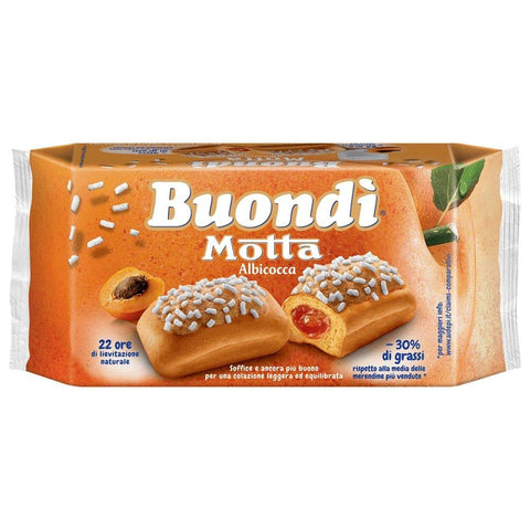 Motta Buondì Albicocca gebackener Kuchen mit Aprikosenfüllung abgepackte Snacks ( 30% von Fetten leichtes 6 x 43g + 258g italienisch Original