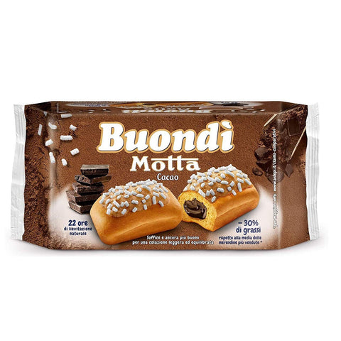 Motta Buondì Cacao gebackener Kuchen mit Kakaofüllung abgepackte Snacks ( 6 x 43 g ) 258 g 30% von Fetten leichtes Frühstück italienisch Original