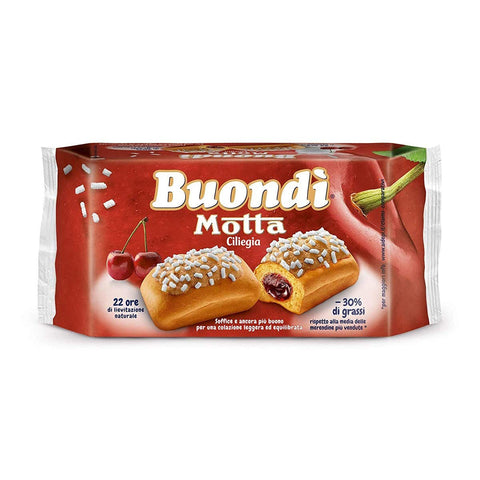 Motta Buondì Ciliegia gebackener Kuchen mit Kirschfüllung abgepackte Snacks ( ) 258g - 30% von Fetten leichtes Frühstück 6x 6 x 43g Original italienisch