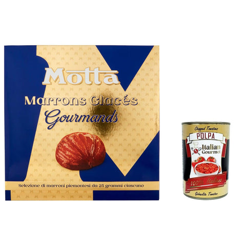 motta Knabberartikel motta Marrons Glacés Gourmands Kastanien Süßlich 100% Italian in Stücken gift box 200g italienisch Original 8034097876530