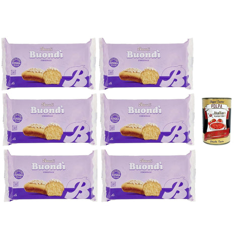 Motta Bauli Buondì Classico, Snacks gebackener Kuchen mit Zuckerguss 30% von Fetten 6x 198 g leichtes Frühstück italienisch Original