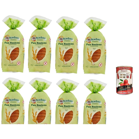 Mulino Bianco Abgepackte Gebäckstücke 8x Mulino Bianco Armonia Pan Bauletto Glutenfreies Brot mit Reismehl und Sonnenblumenöl 300 g italienisch Original 8076809579377