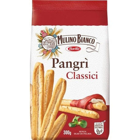 Mulino Bianco Brot- & Käsestangen Mulino Bianco Pangrì Classici Grissini rustici Rustikale Brotstock mit Sonnenblumenöl und Weichweizenmehl 16x 300g italienisch Original 8076809502443