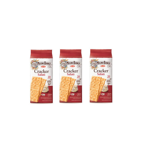 Mulino Bianco Barilla Crackers Cracker Salati gesalzen aus Italien 3x500g Original italienisch Snack