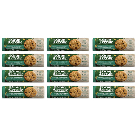 Mulino Bianco Gran Cereale knusprige Linsen und Schokolade Fasern kekse Multi Cerealien 270 g 12x italienisch Original
