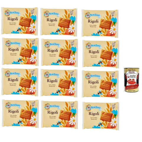 Mulino Bianco Rigoli Shortbread-Kekse mit 100% italienischem Honig 800 g 12x italienisch Original + kostenlos polpa 400 g