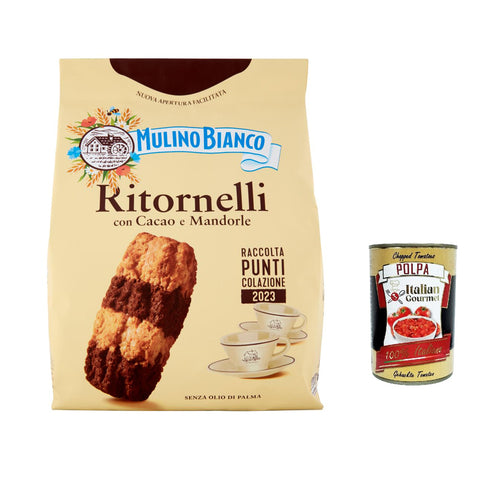 Mulino Bianco Ritornelli Kekse mit Kakao und Mandeln für ein leckeres Frühstück – biscuits cookies 12x700g Original italienisch