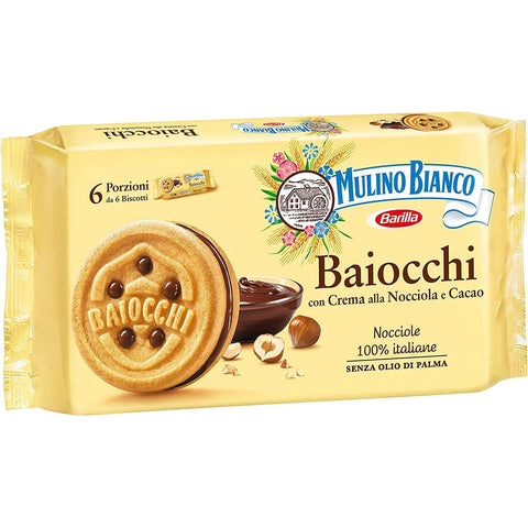 3x Mulino Bianco Baiocchi schoko reigel Kekse kuchen mit Schokolade 336 g Multi paket snack italienisch Original