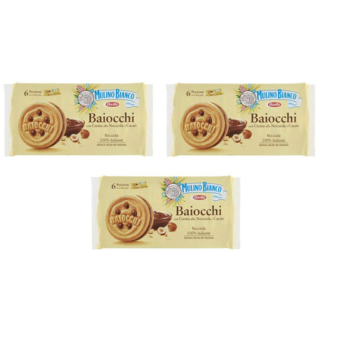 Mulino Bianco Baiocchi schoko reigel Kekse kuchen mit Schokolade snack 3x 336gr Original italienisch