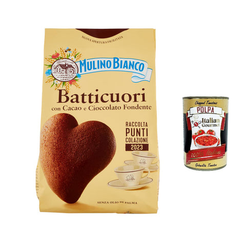 Mulino Bianco Batticuori Cocoa Shortbread Kekse mit Kakao, 350 g italienisch Original