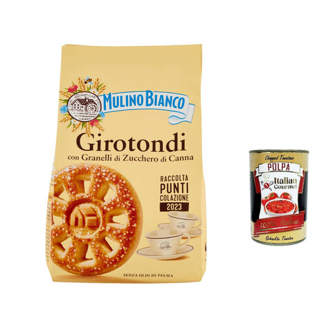 Mulino Bianco Girotondi, Kekse mit braunen Zuckerkörnern biscuits cookies 3x350g Original italienisch